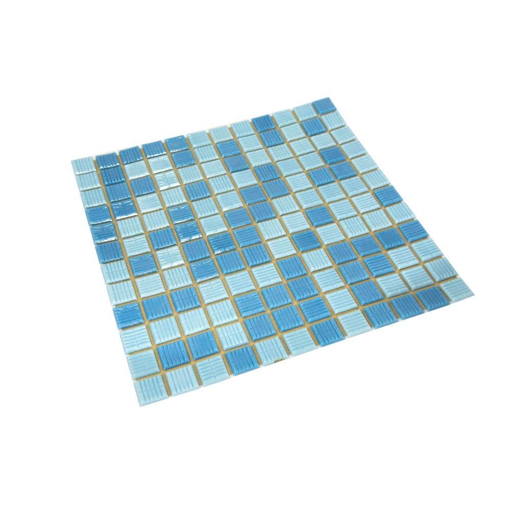 Yerli Cam Mozaik 25X25 mm Açık Mavi